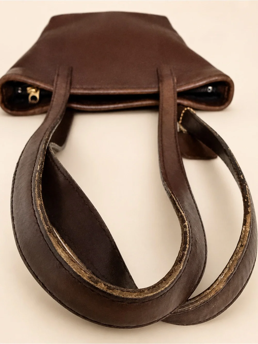 Coach Vintage Classic Lunch Tote 9077 Brown Leather Shoulder Bag - Picture 6 of 14